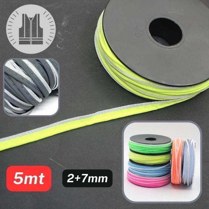 5 meters Self Reflective Piping 9mm (2+7mm) #SPA1101 - ACCESSOIRES LEDUC BV
