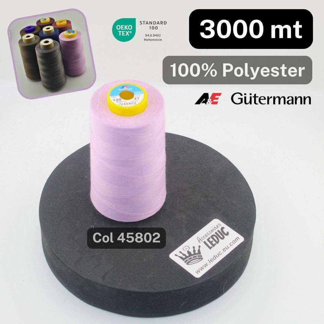 Cone of Overlock Yarn A+E Gutermann Permacore Made in Europe 3000 meters - ACCESSOIRES LEDUC BV
