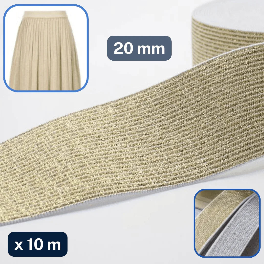 Lurex Elastic rolls of 10 meters #ELA501 - ACCESSOIRES LEDUC BV