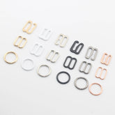 Lingerie Buckles 10mm available in Black, Gunmetal, Silver or White, in Shapes Round, Slider or Slider Hook - ACCESSOIRES LEDUC BV