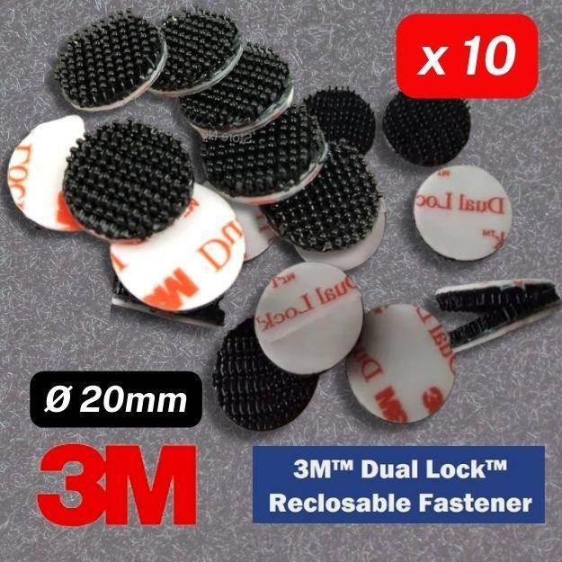 Set of 3M Dual Lock Adhesive Reclosable Fasteners Coins of Diameter 15mm or 20mm (Hook & Loop) #HNL508 - ACCESSOIRES LEDUC BV
