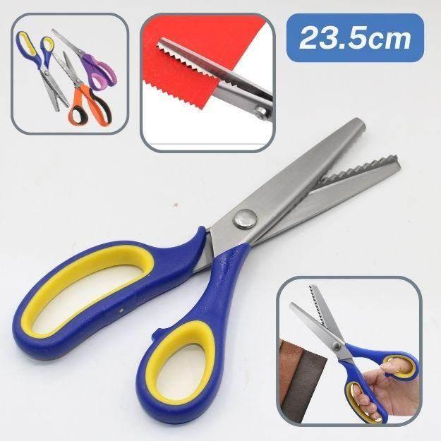 Colourful Pinking Shears Scissors, 5mm Teeth, Size 23.5cm - ACCESSOIRES LEDUC BV