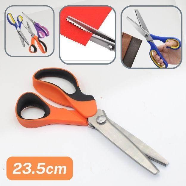 Colourful Pinking Shears Scissors, 5mm Teeth, Size 23.5cm - ACCESSOIRES LEDUC BV