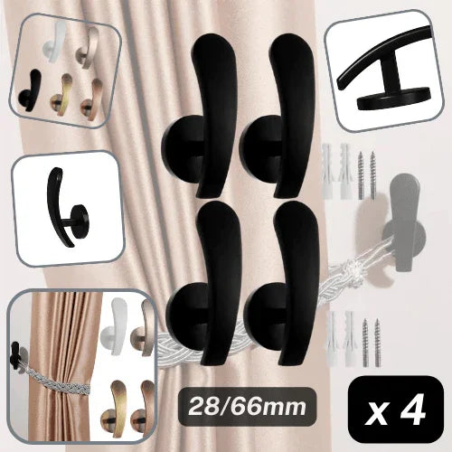 Set of 4 metal hooks for hanging curtains #HAK500 #HAK501 - ACCESSOIRES LEDUC BV