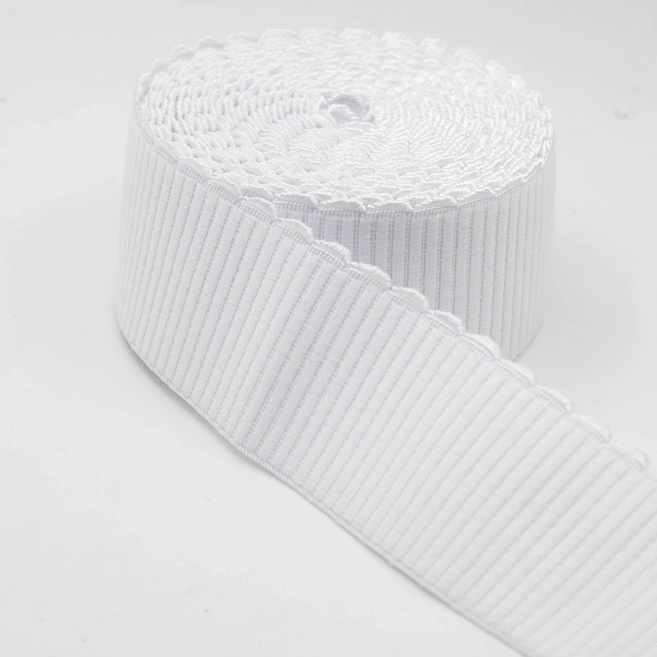 50mm Gros Grain Elastic with Wave Edge #ELA3602 - ACCESSOIRES LEDUC BV