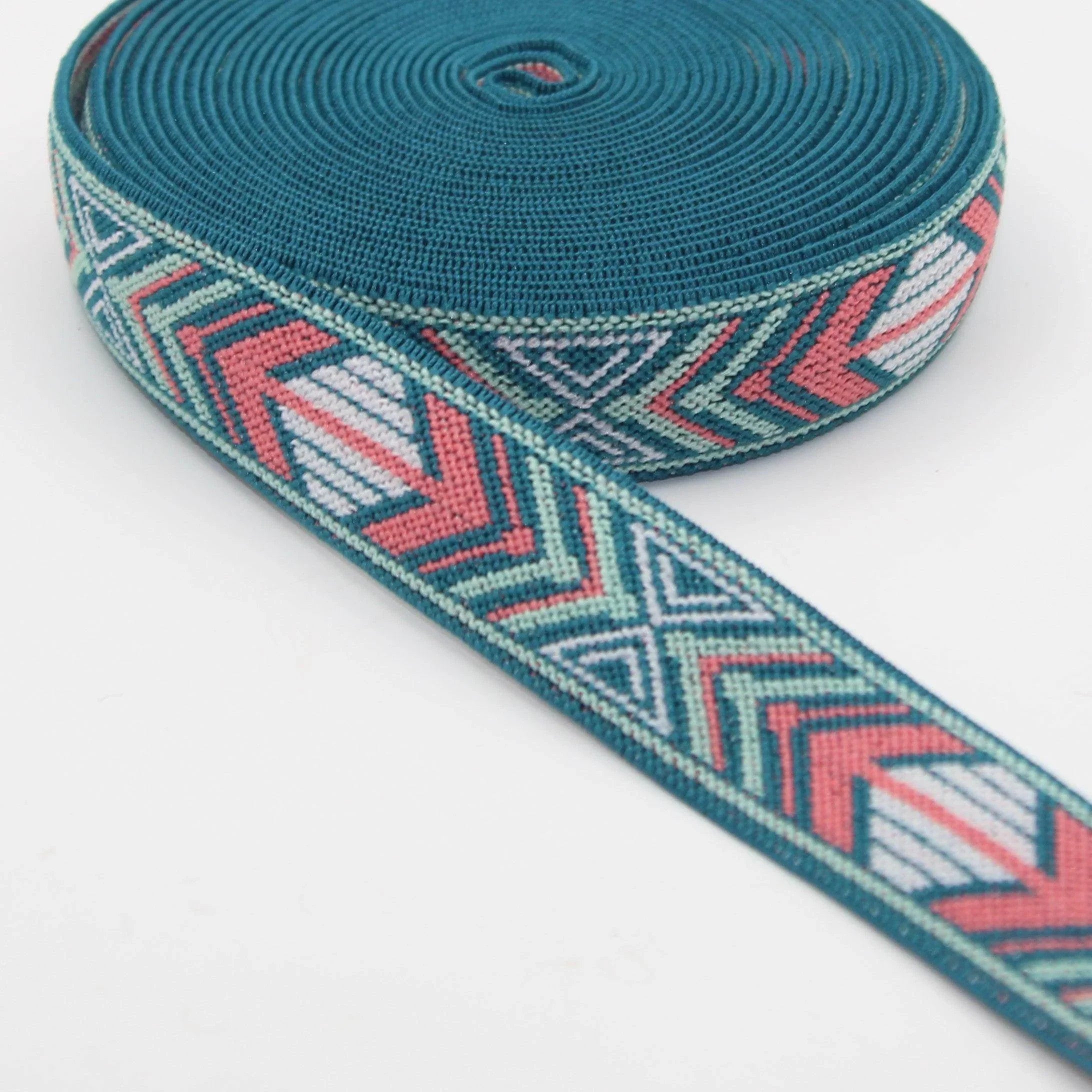 5 meters 25mm Ethnic Elastic #ELA3606 - ACCESSOIRES LEDUC BV