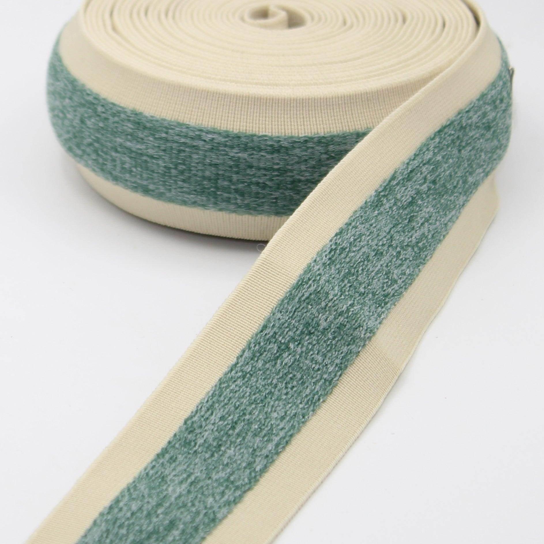 5 meters 40mm Bicolor Striped Soft Elastic #ELA3607 - ACCESSOIRES LEDUC BV