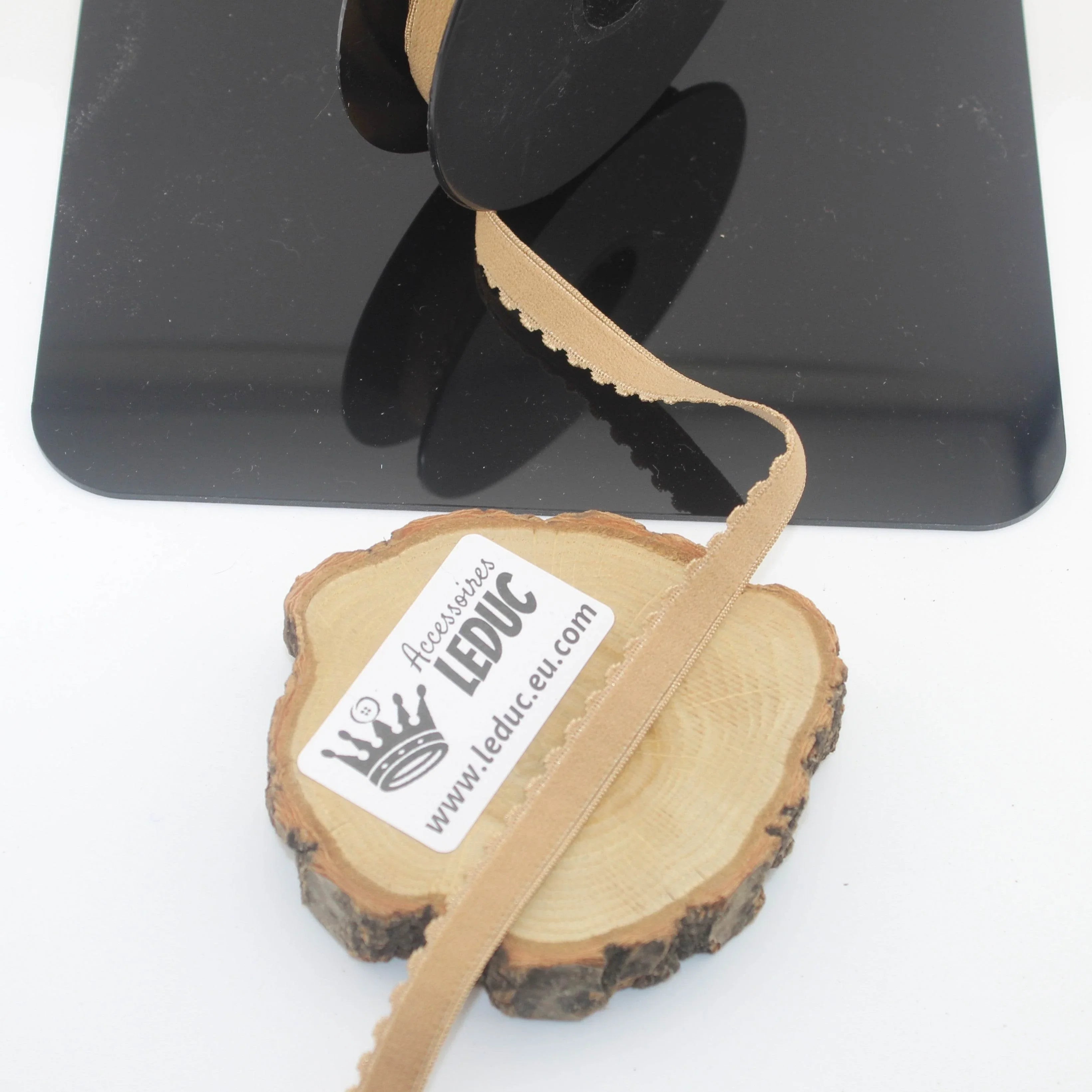 Soft 12mm Lingerie Elastic 10 meters with a Wave Edge on one side - ACCESSOIRES LEDUC BV