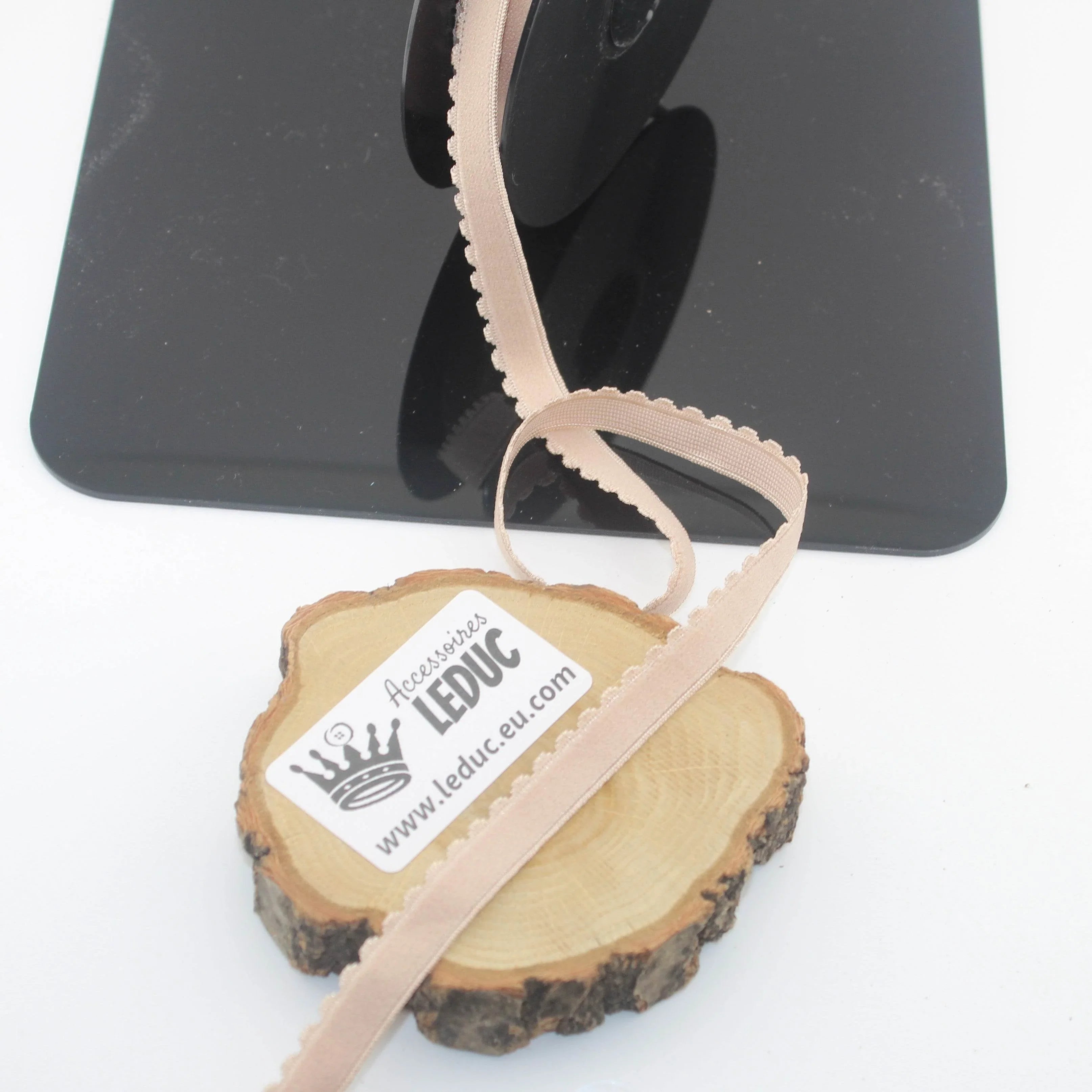 Soft 12mm Lingerie Elastic 10 meters with a Wave Edge on one side - ACCESSOIRES LEDUC BV