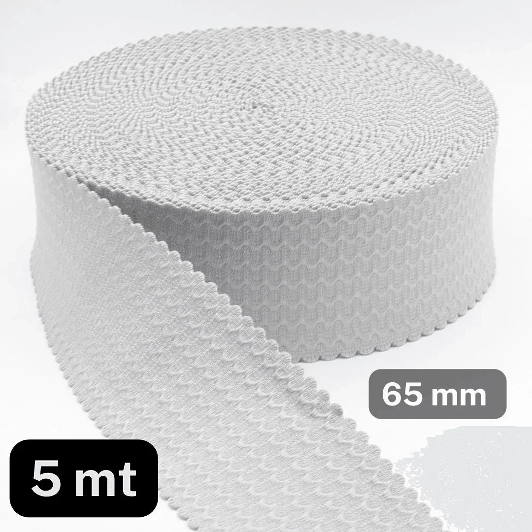 5 meters ELASTIC with Wave Pattern- 65MM - ACCESSOIRES LEDUC BV
