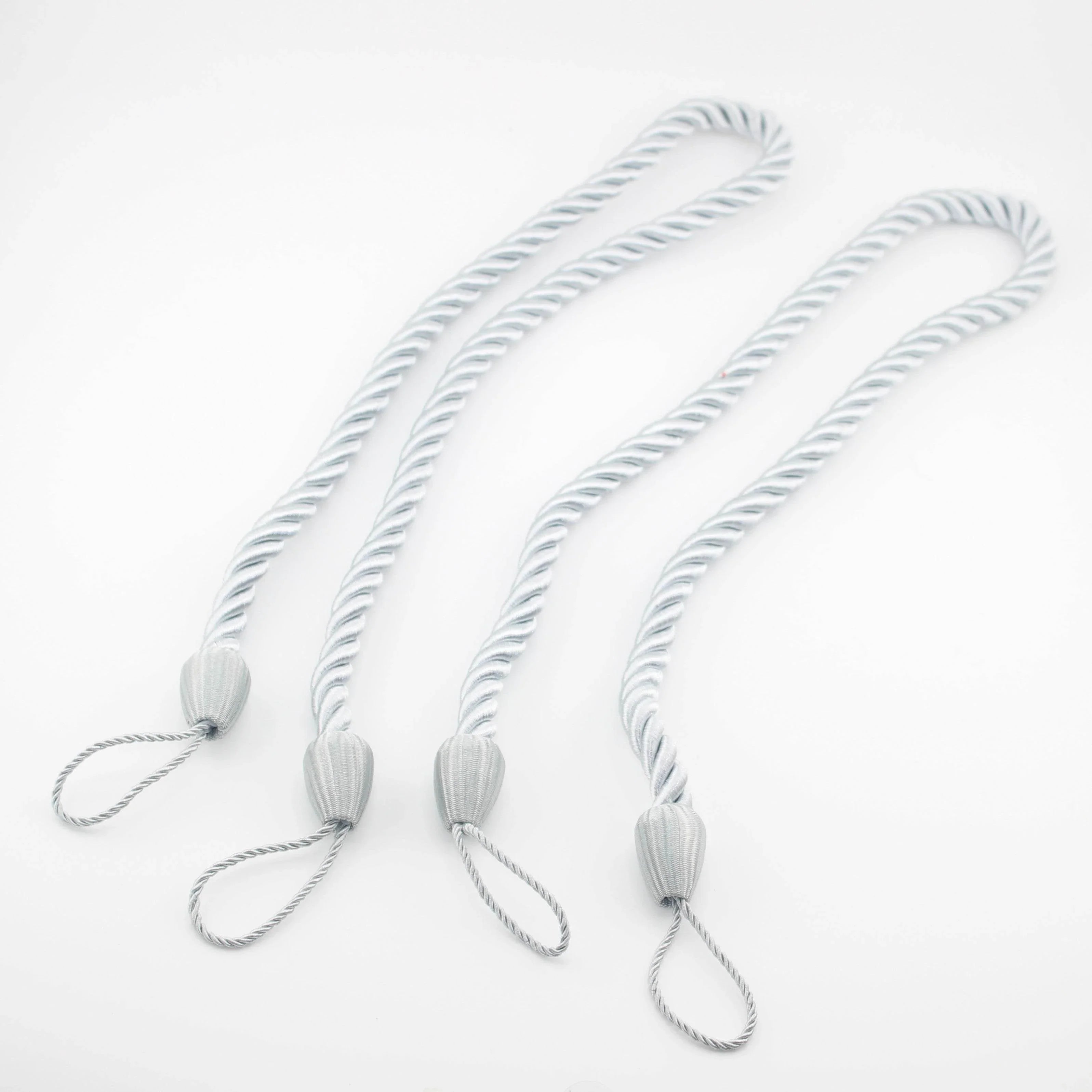 2 pairs (4 pieces - suitable for 2 windows) classic Tie-Backs for Curtains #EMB01 - ACCESSOIRES LEDUC BV