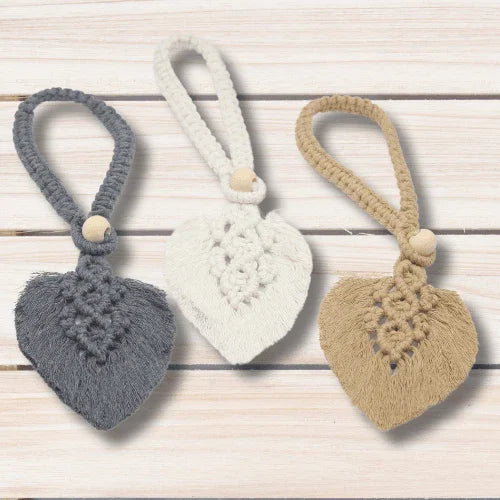 1 pair (2 pieces - suitable for 1 or 2 window(s)) Natural Looking Cotton Feather Tie Back (with a Wooden Ball Closure system) #EMB07 - ACCESSOIRES LEDUC BV