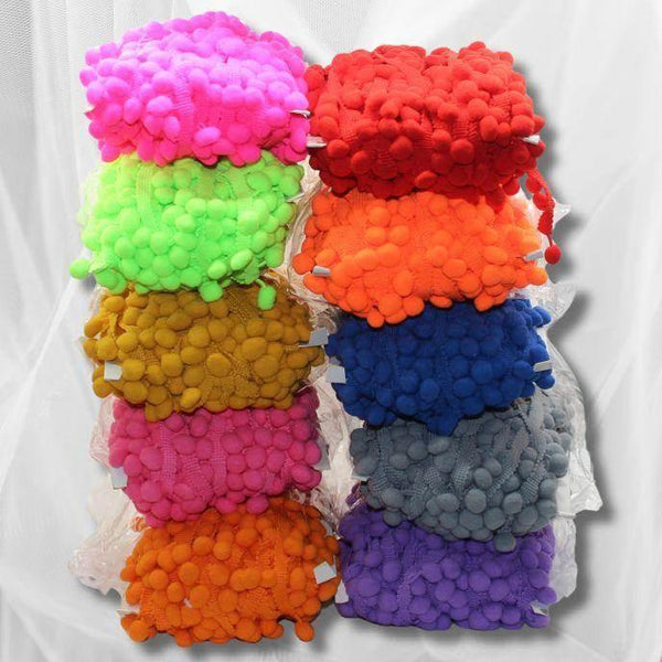 16 meters Pompon Trimming size 10+15mm (pompon's diameter +/- 10mm) #FLO4660 - ACCESSOIRES LEDUC BV