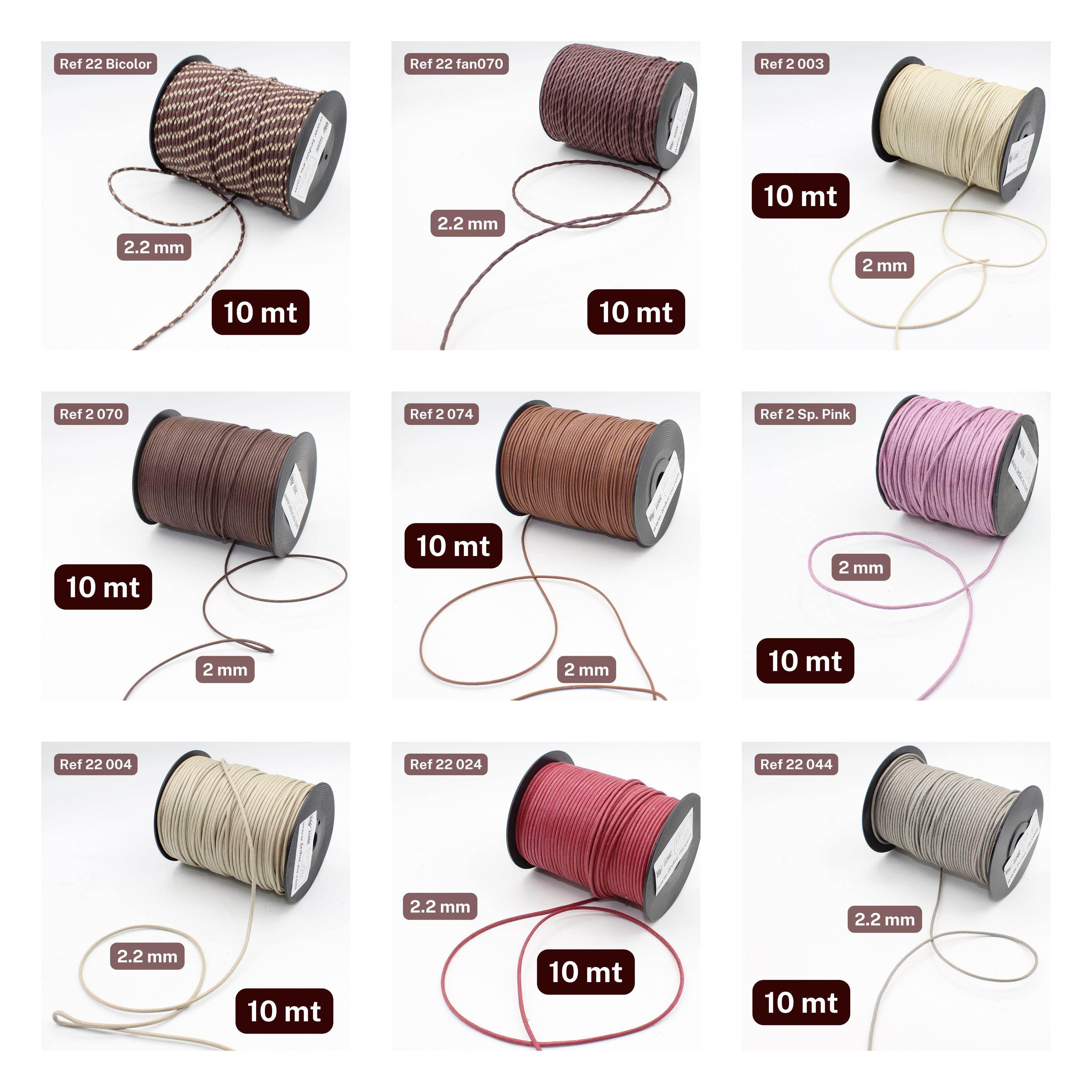 10 meters Waxed Cord 2 or 2.5mm - ACCESSOIRES LEDUC BV