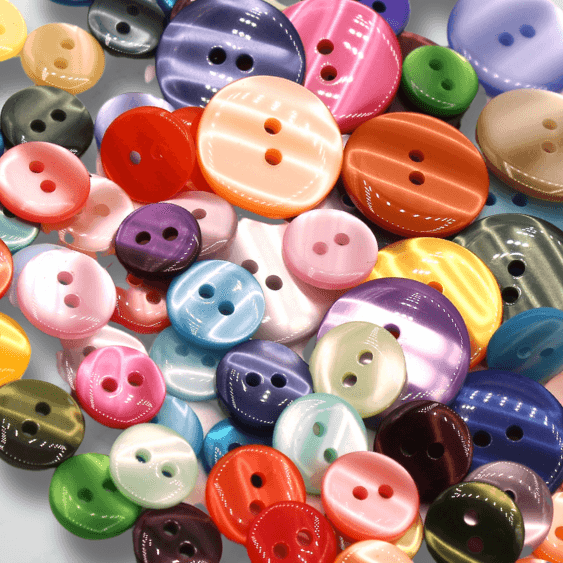 50 pieces 11mm - 2 Holes Polyester Button for Blouses (18