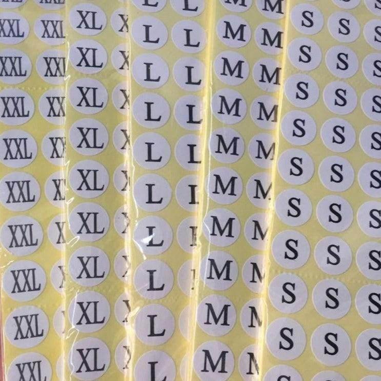 Page of 132 Size Labels for Clothes Paper Self Adhesive Sticker #HAB1x014 - ACCESSOIRES LEDUC BV