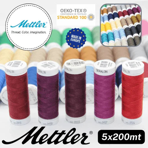 Amann Mettler Seralon Yarn 200mt - 100% Polyester - Oekotex - Made in Europe - ACCESSOIRES LEDUC BV