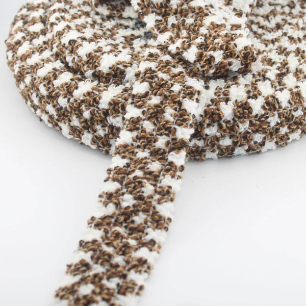 1 meter Wooly Knitted Trimming available in 24mm, 41mm or 58mm - ACCESSOIRES LEDUC BV