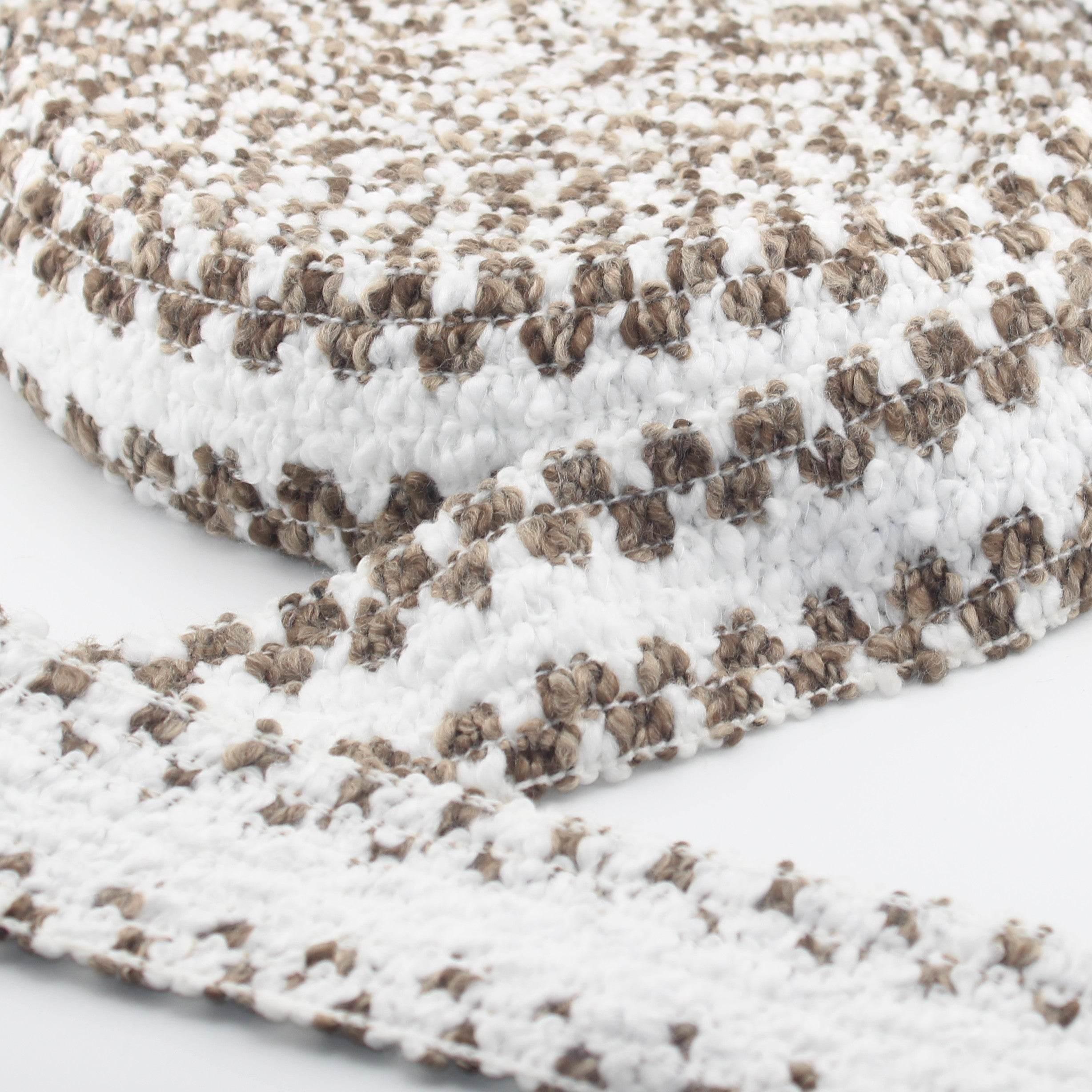 1 meter Wooly Knitted Trimming available in 24mm, 41mm or 58mm - ACCESSOIRES LEDUC BV