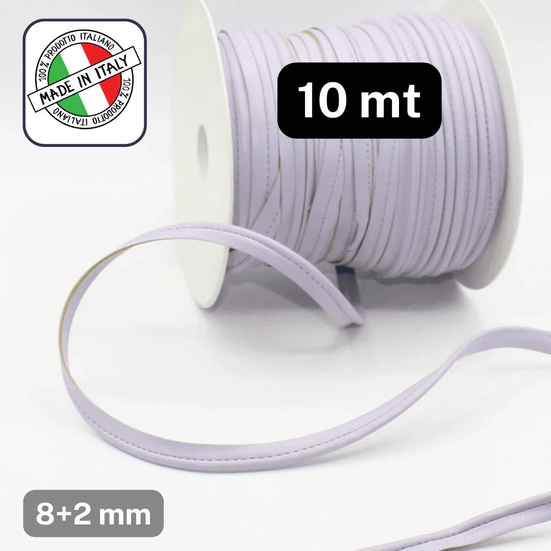 10 meters Simili - leather Piping 1/10 (10mm - 8+2mm) - Lilac or Purple - ACCESSOIRES LEDUC BV