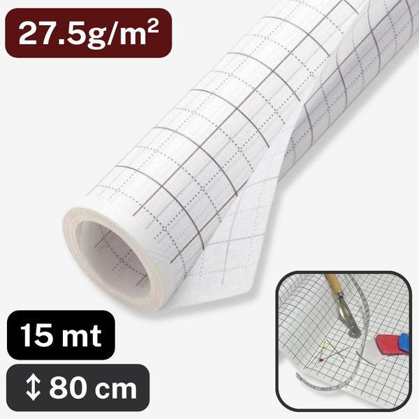 Gridded Pattern Paper 27.5gr/m² - 80cm - 15 meter roll - Tracing Paper