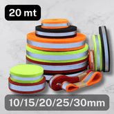 20 Meters of Gros Grain tape with Self Reflective Coating - 10 15 20 25 30mm #RUB1920 - ACCESSOIRES LEDUC BV