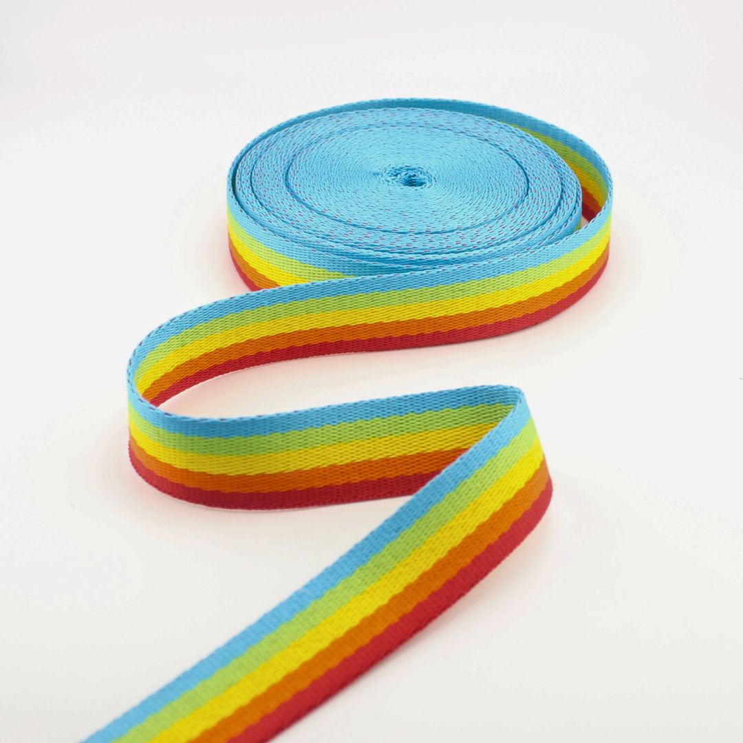 5 m 4 cm kleurrijke polyester bandriem #RUB1981