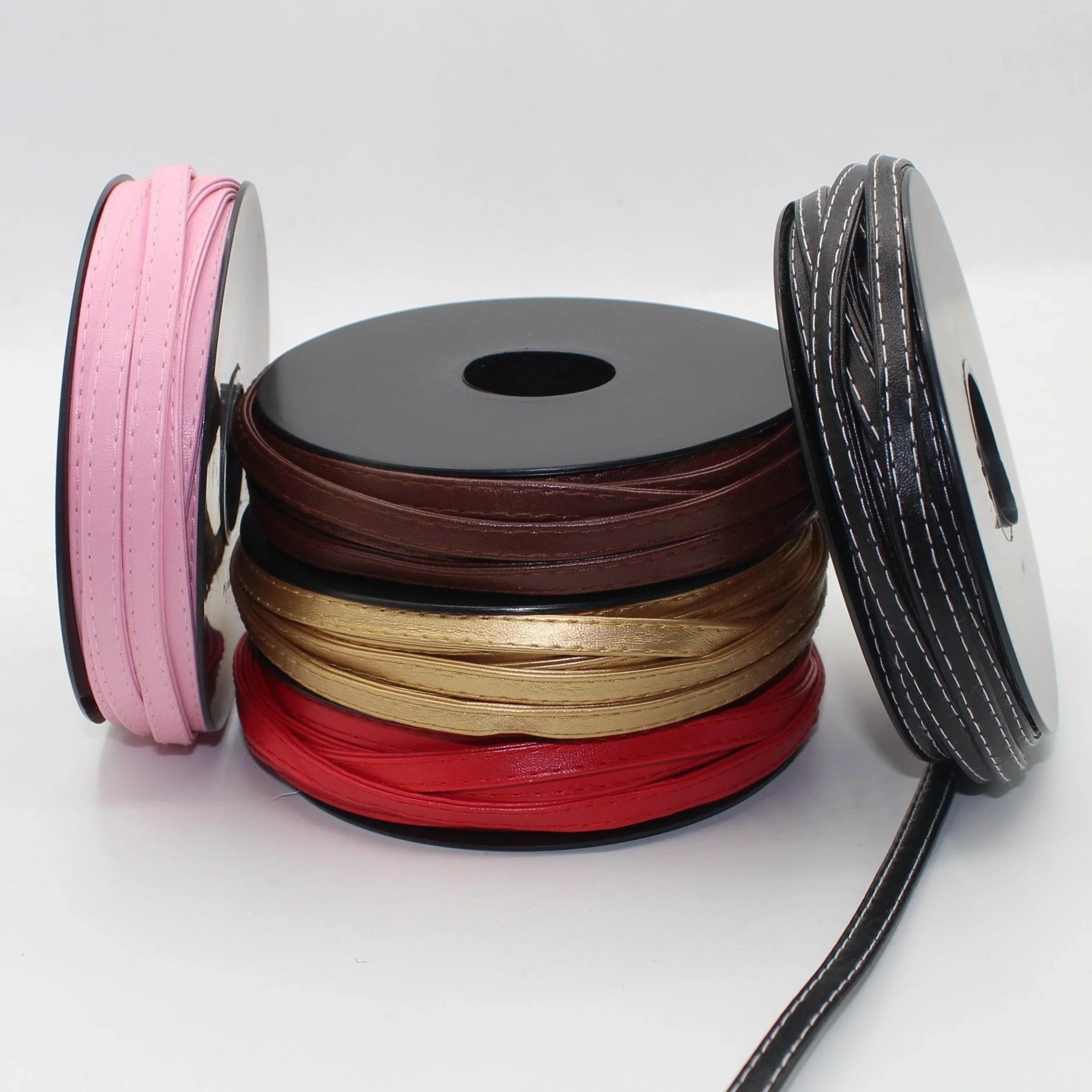 7mm/20mm/30mm Fake Leather - PU - Simili Leather Stitched Strap - 4 meters #RUB3500 #RUB3501 #RUB3502 - ACCESSOIRES LEDUC BV