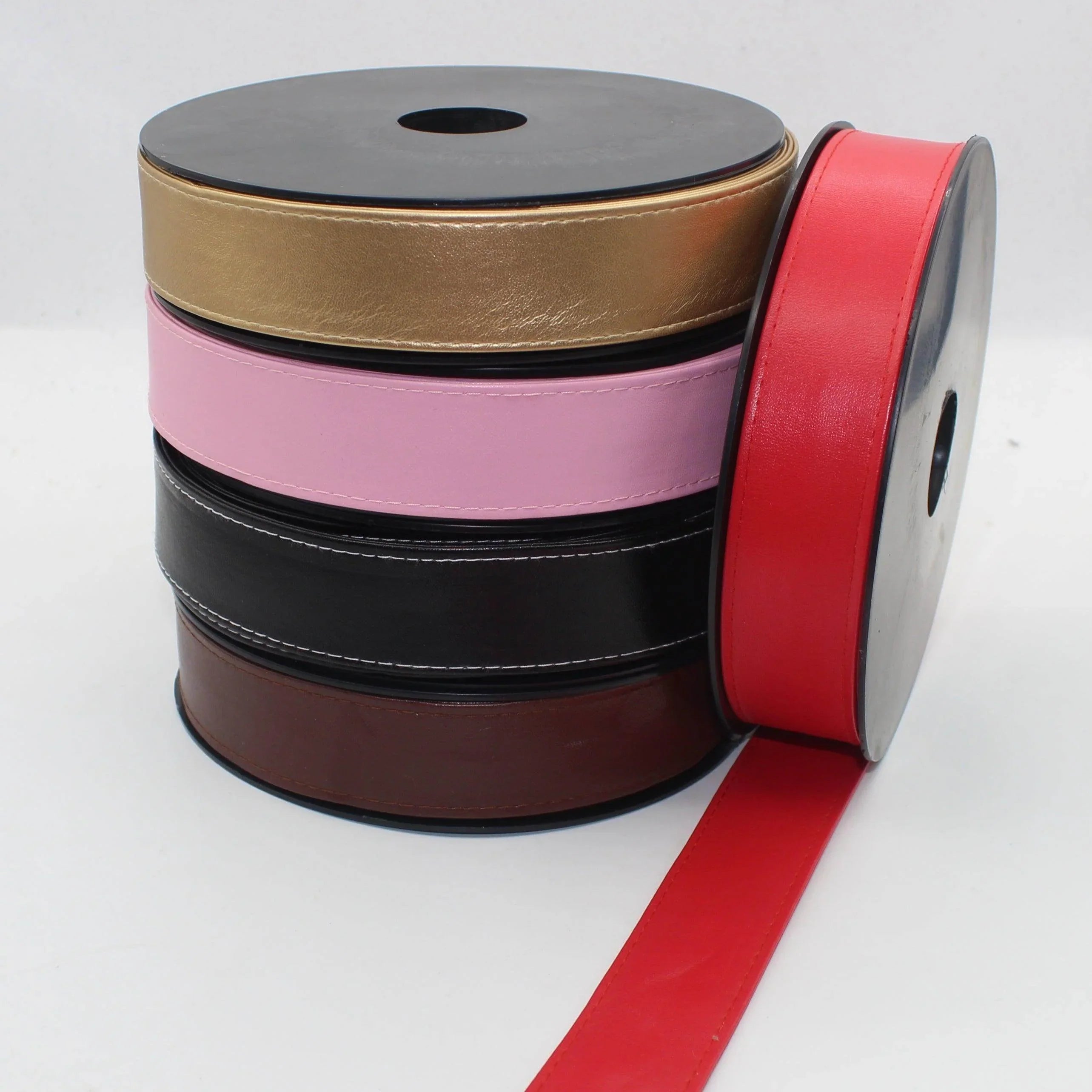 7mm/20mm/30mm Fake Leather - PU - Simili Leather Stitched Strap - 4 meters #RUB3500 #RUB3501 #RUB3502 - ACCESSOIRES LEDUC BV