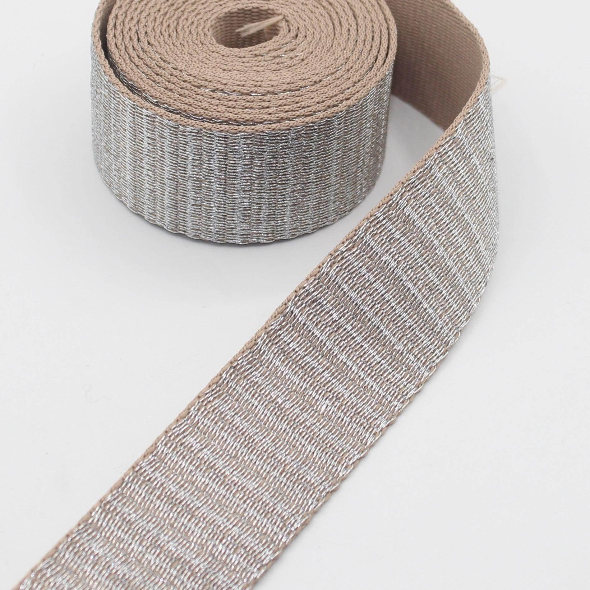 Lurex Structured Webbing 40mm #RUB3533 - ACCESSOIRES LEDUC BV