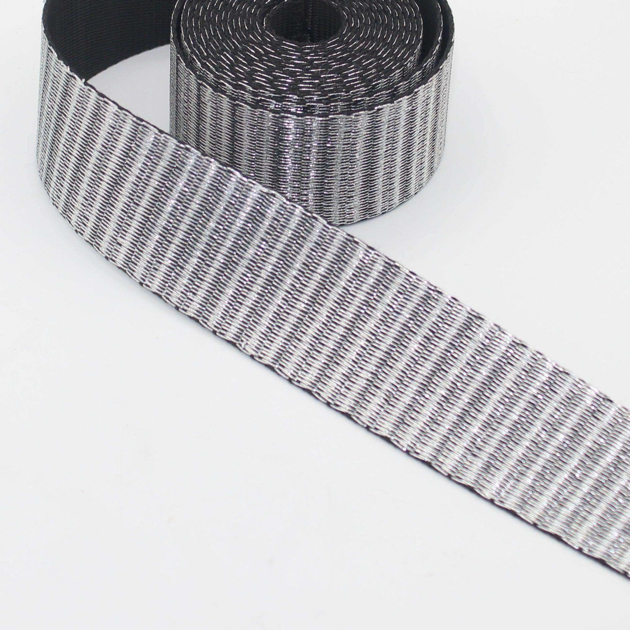 Lurex Structured Webbing 40mm #RUB3533 - ACCESSOIRES LEDUC BV