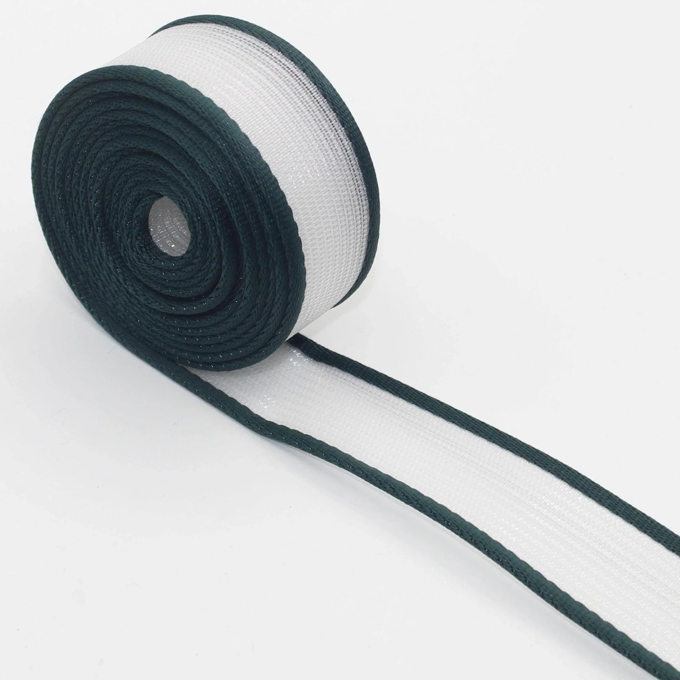 Transparent Webbing 40mm with Coloured Edges 5/10/45mt #RUB3535 - ACCESSOIRES LEDUC BV