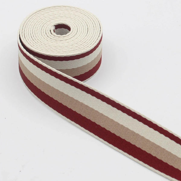 40mm Striped Refined Webbing #RUB3536 - ACCESSOIRES LEDUC BV