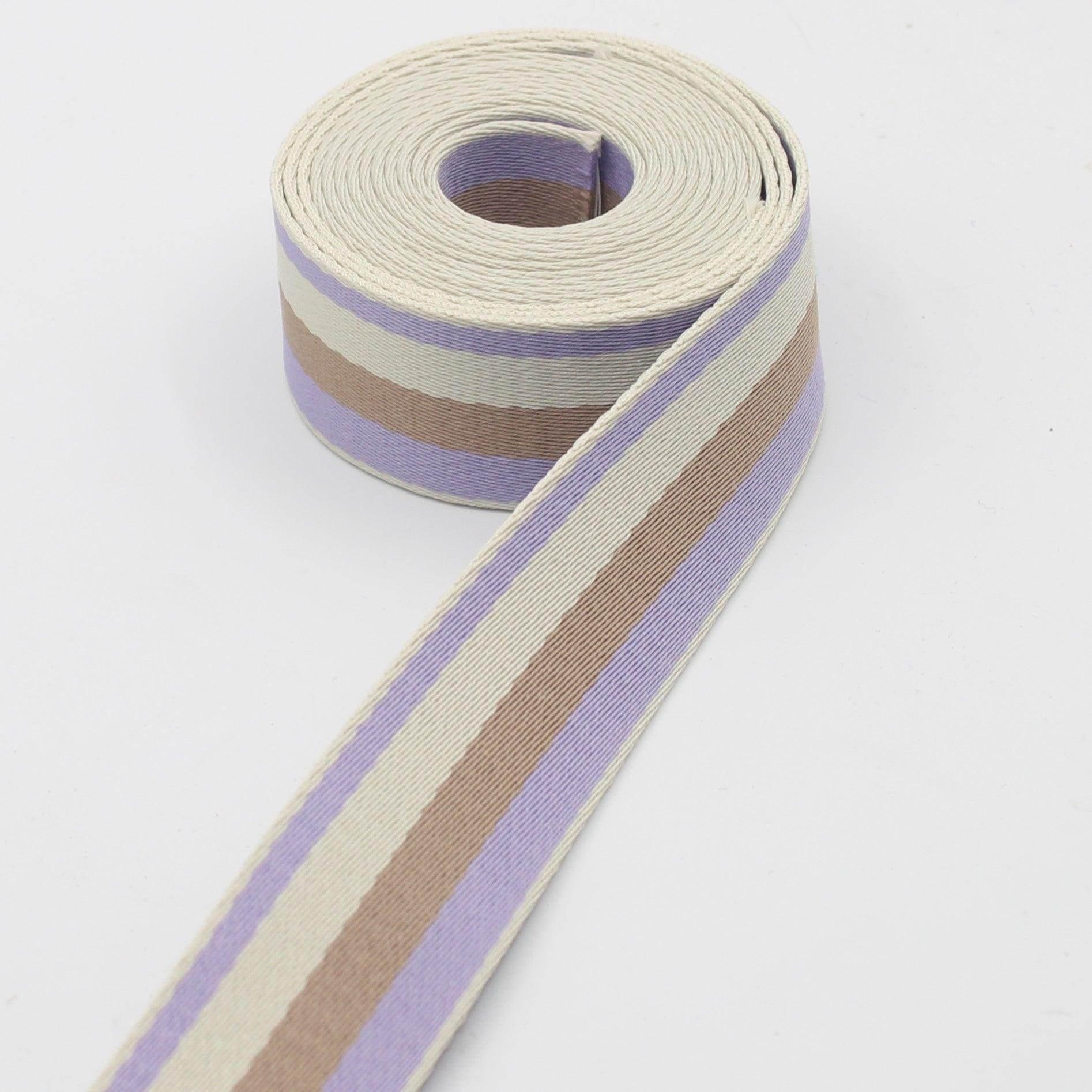 40mm Striped Refined Webbing #RUB3536 - ACCESSOIRES LEDUC BV