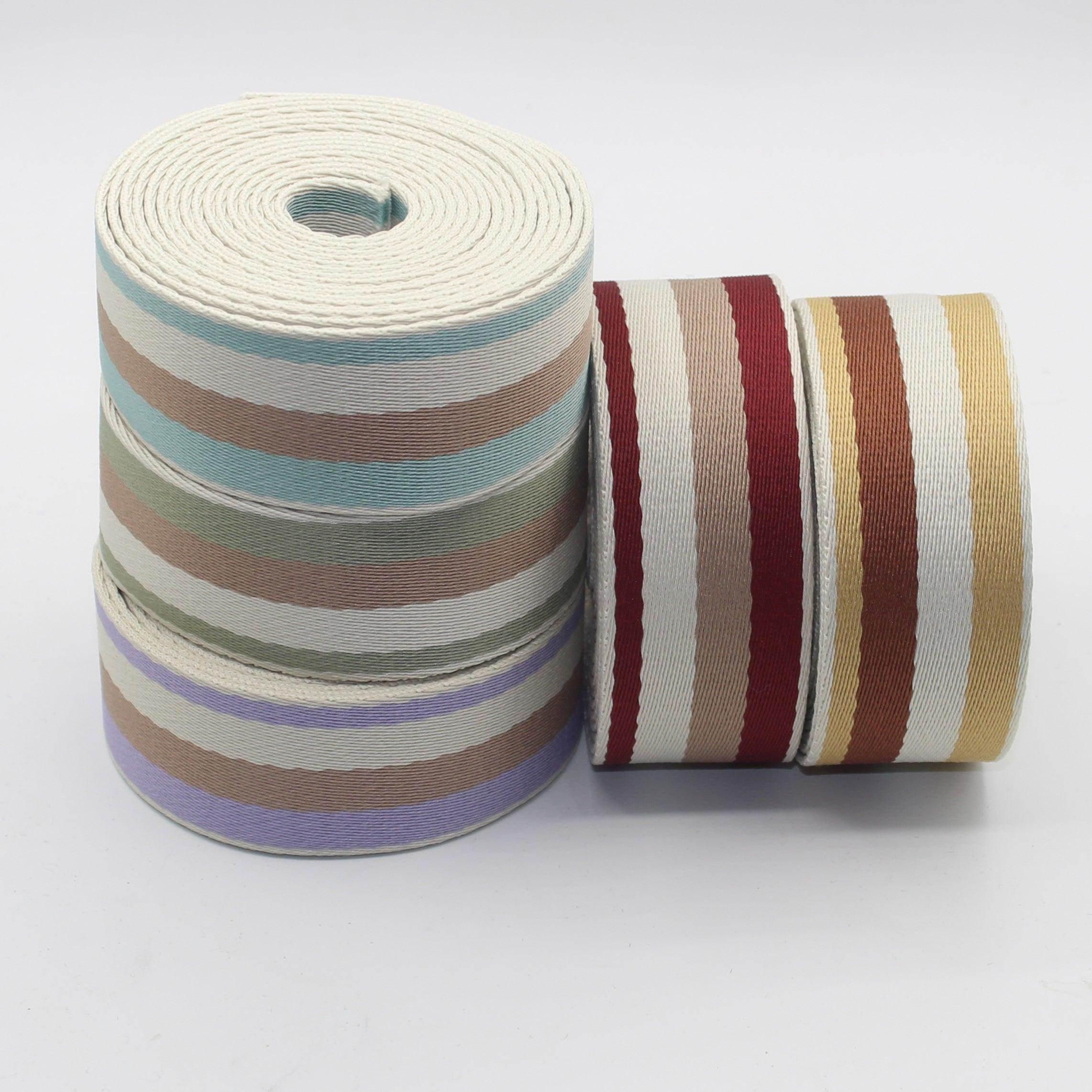 40mm Striped Refined Webbing #RUB3536 - ACCESSOIRES LEDUC BV