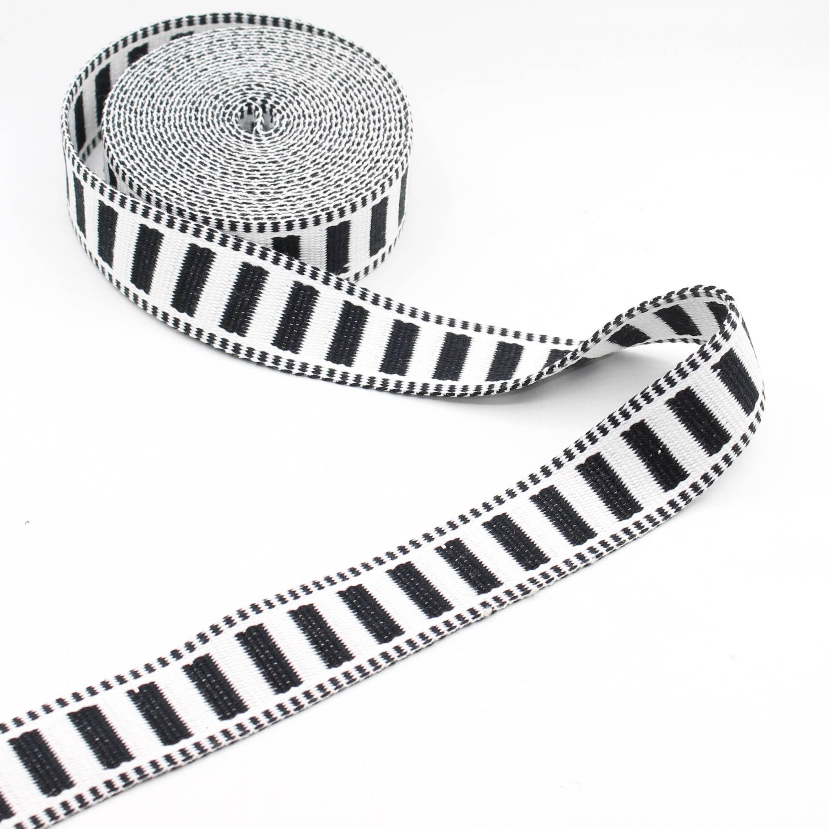 10 meters 32mm or 38mm Railway Colorful Polyester Tricolor Webbing #RUB3571 - ACCESSOIRES LEDUC BV