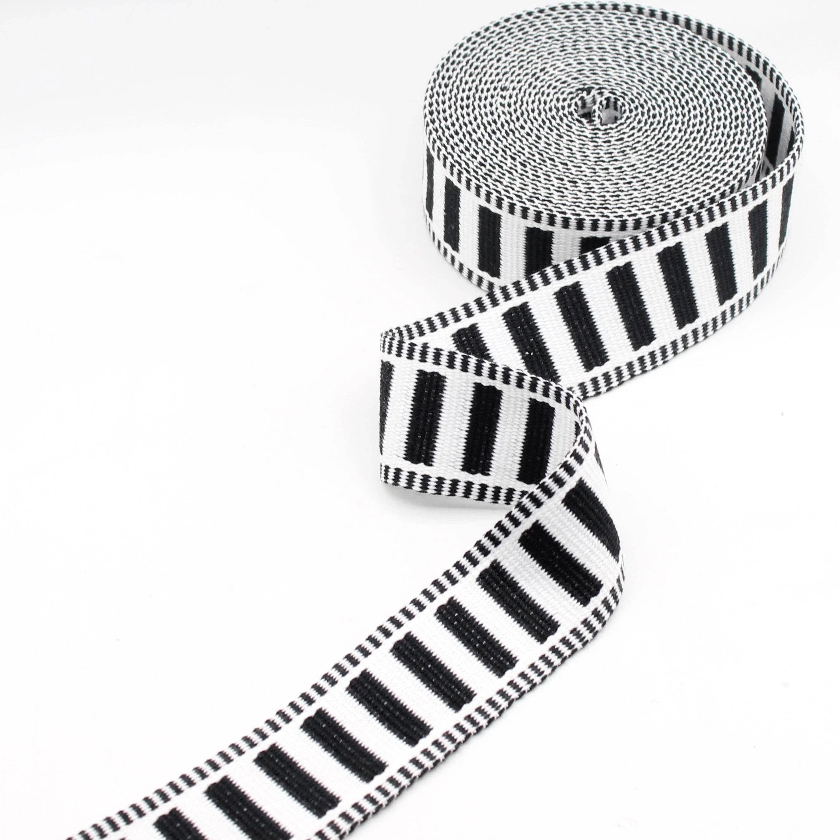 10 meters 32mm or 38mm Railway Colorful Polyester Tricolor Webbing #RUB3571 - ACCESSOIRES LEDUC BV