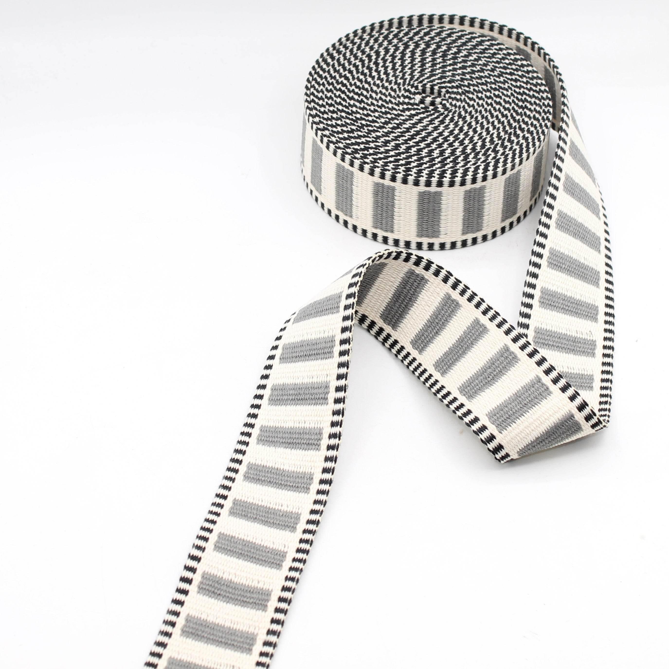 10 meters 32mm or 38mm Railway Colorful Polyester Tricolor Webbing #RUB3571 - ACCESSOIRES LEDUC BV