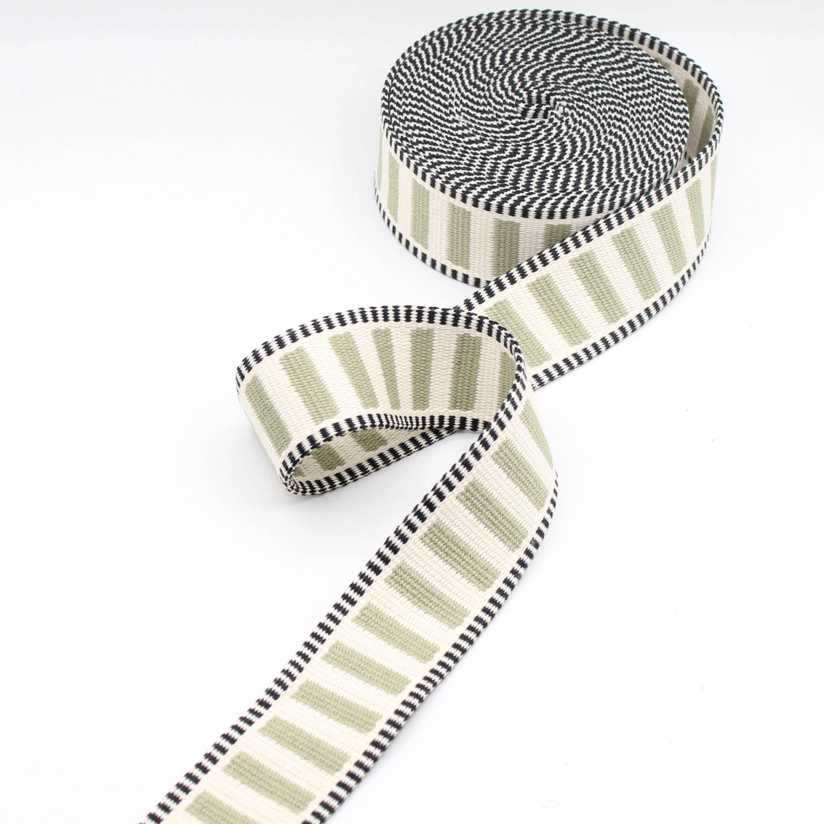 10 meters 32mm or 38mm Railway Colorful Polyester Tricolor Webbing #RUB3571 - ACCESSOIRES LEDUC BV