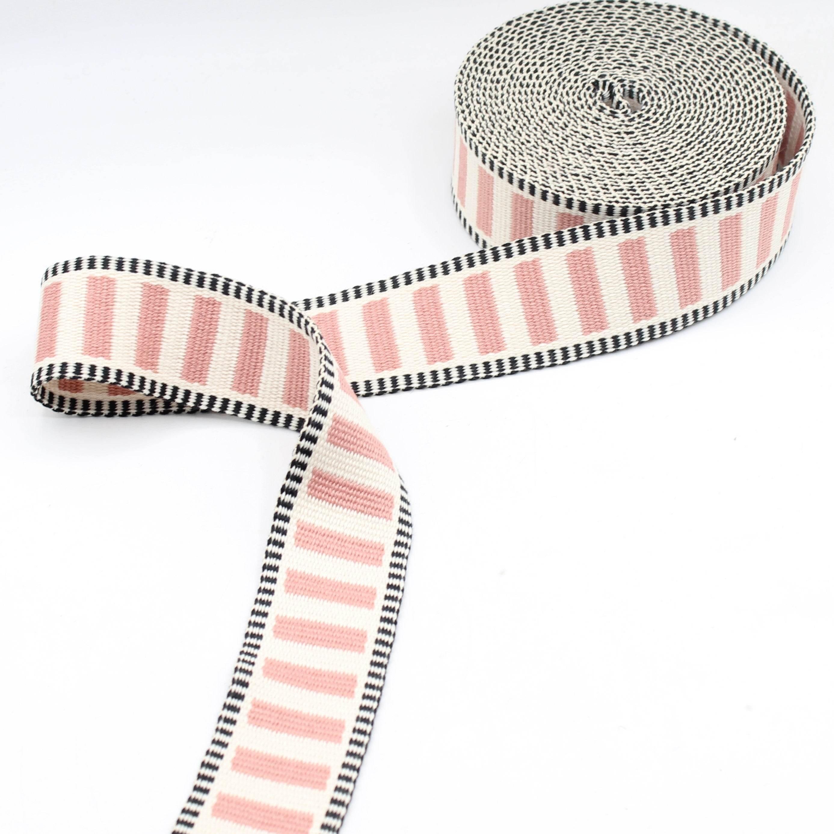 10 meters 32mm or 38mm Railway Colorful Polyester Tricolor Webbing #RUB3571 - ACCESSOIRES LEDUC BV