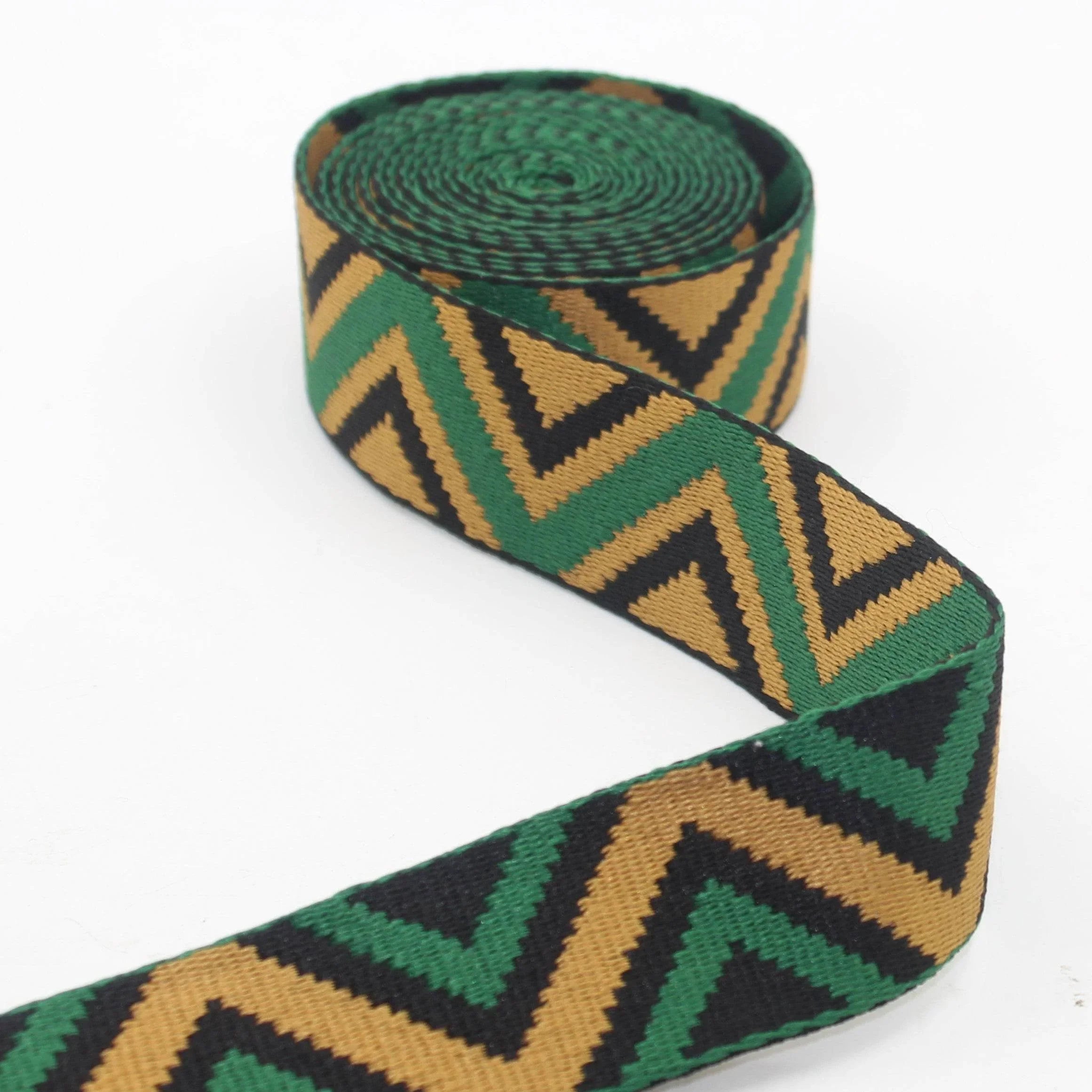 5 meters Ethnic Big Zig Zag Webbing 40mm #RUB3574 - ACCESSOIRES LEDUC BV