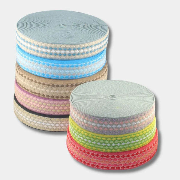 5 meters Dots Design Webbing 38mm #RUB3578 - ACCESSOIRES LEDUC BV