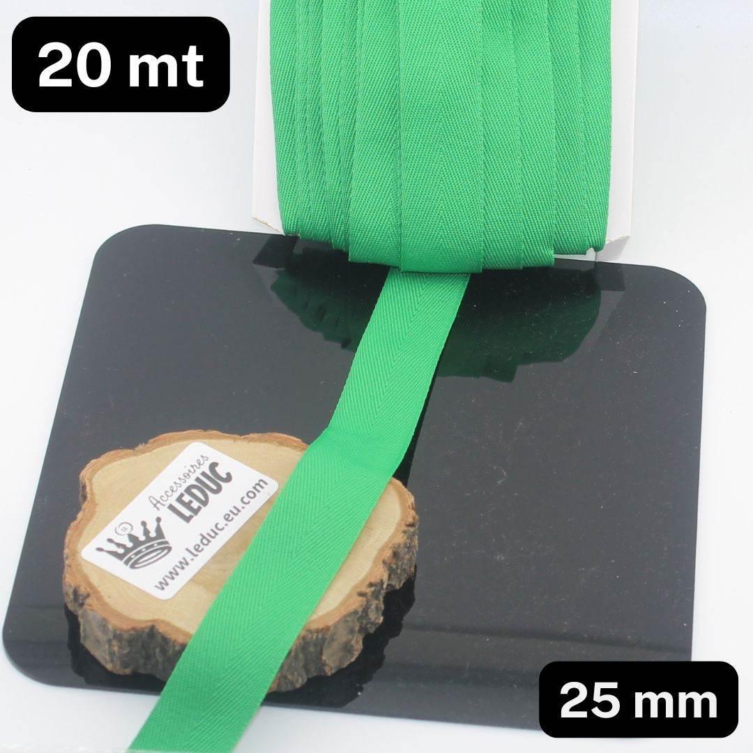 20 meters 20 or 25mm Wide 100% Cotton Herringbone tape (21 colours to chose from!) - ACCESSOIRES LEDUC BV