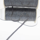 20 meters 5mm Black Cotton Herringbone tape with Silver Lurex - ACCESSOIRES LEDUC BV