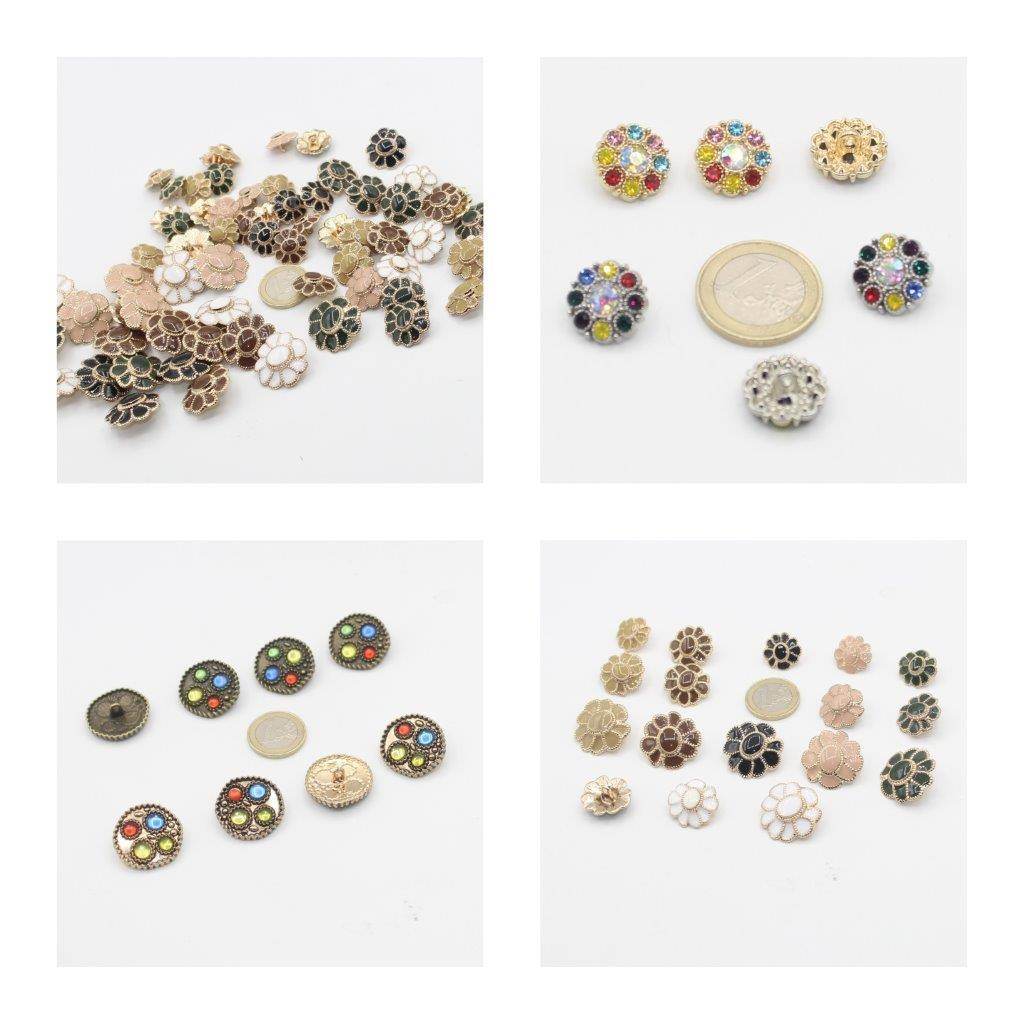 Strass Shank Buttons #VBN64X - ACCESSOIRES LEDUC BV