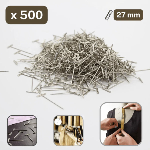 T Shape Pins 27mm - 500 pieces - ACCESSOIRES LEDUC BV