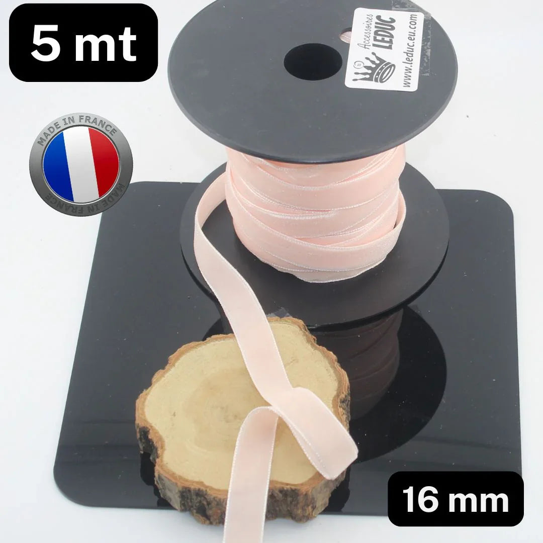5 Meters Velvet Ribbon, available in different sizes & colours - ACCESSOIRES LEDUC BV
