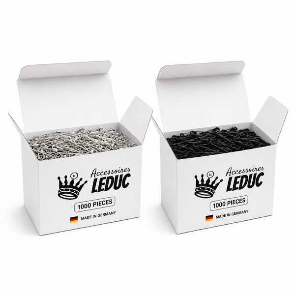 1000 Safety Pins 28–38 mm Black or Silver