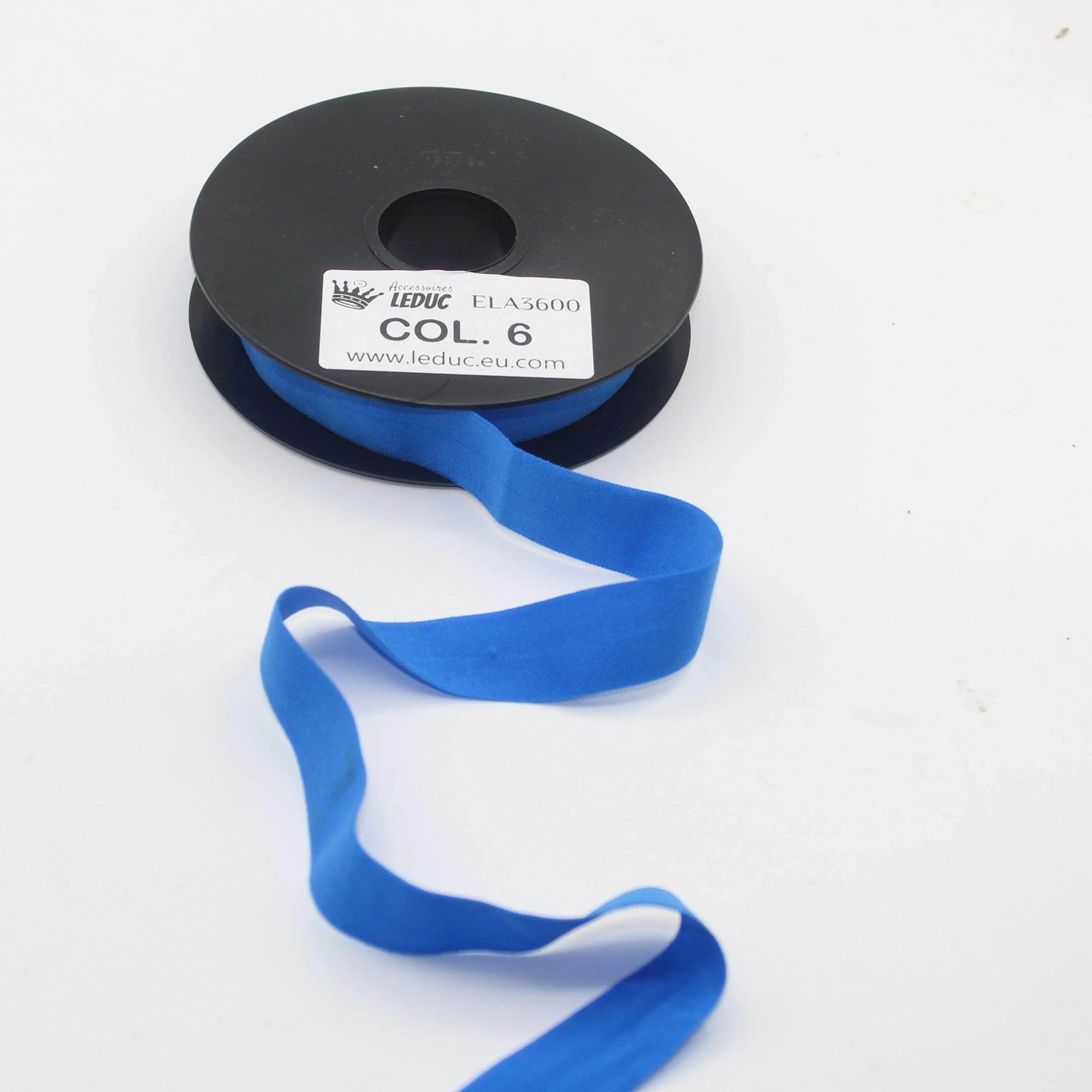 10mt Soft Elastic Bias Binding in Polyester 18mm prefolded #ELA3600 - ACCESSOIRES LEDUC BV