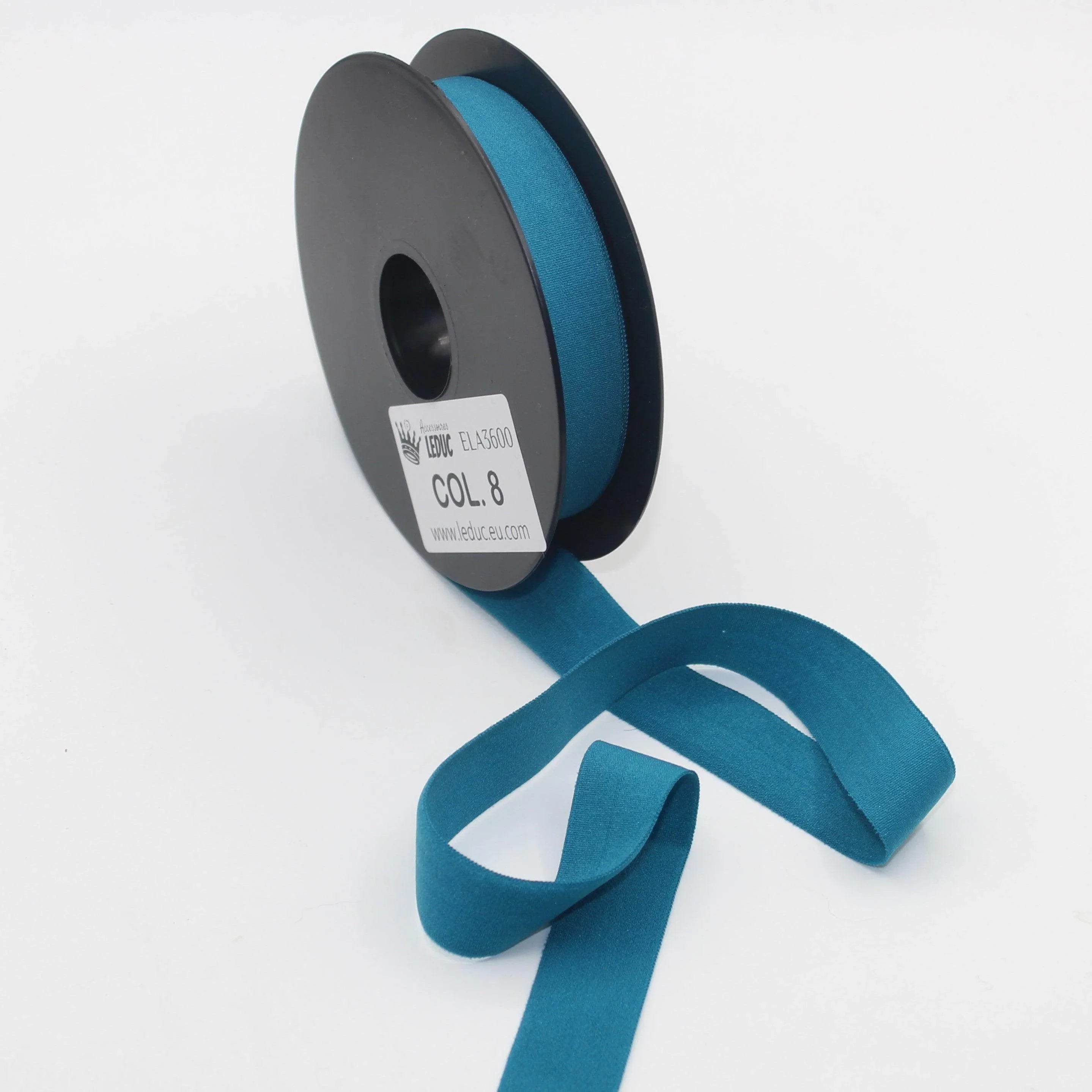 10mt Soft Elastic Bias Binding in Polyester 18mm prefolded #ELA3600 - ACCESSOIRES LEDUC BV